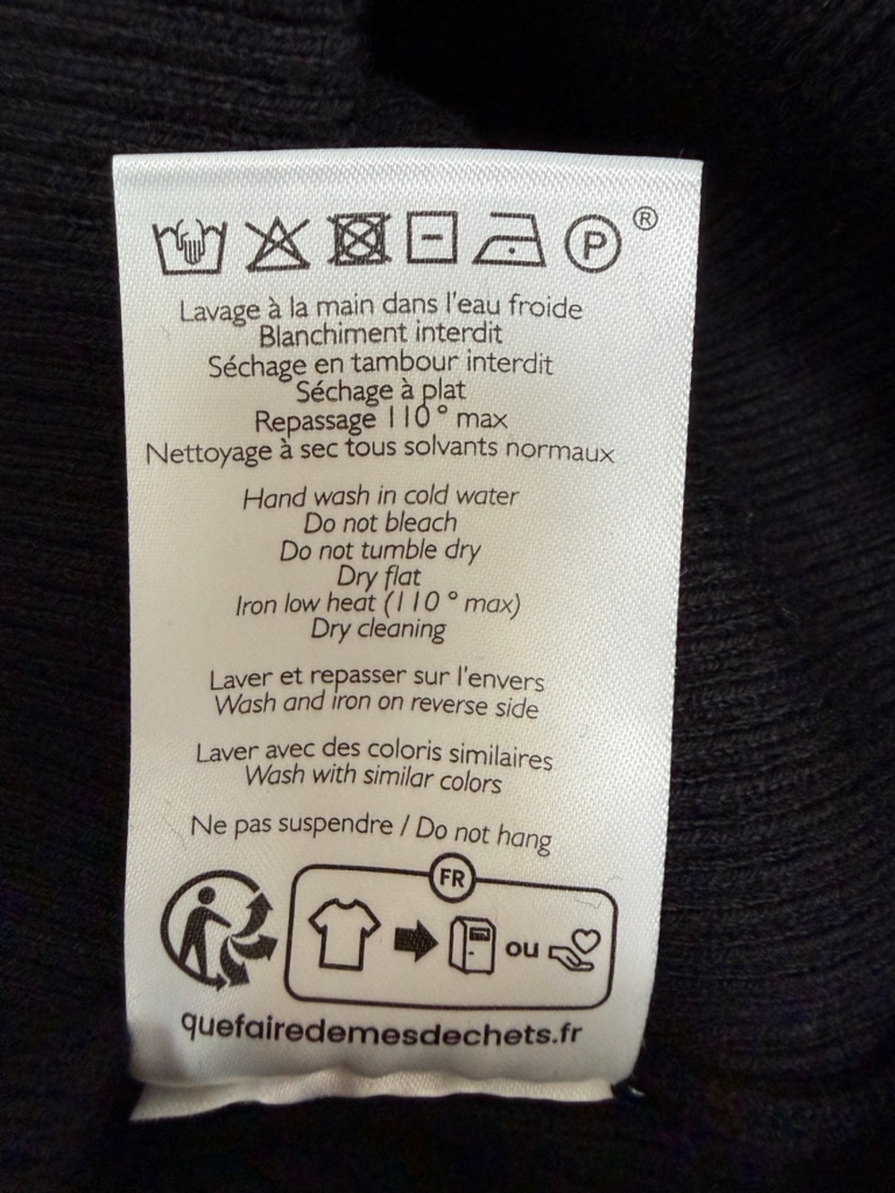 Sezane Martina Sleeveless Top Ribbed Knit Tank Top Rare Wool Black White Size Xs - Picture 12 of 13